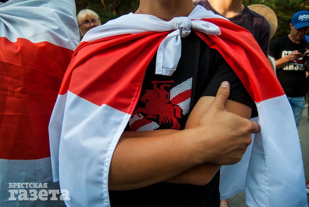 Пикет в поддержку Светланы Тихановской в Бресте 25 июля 2020 года. Фото: . "Брестская газета"