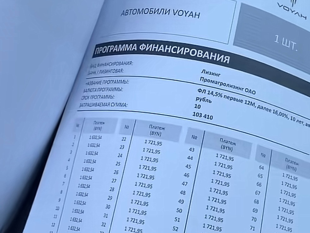 Кредит на 10 лет на китайца Voyah Free