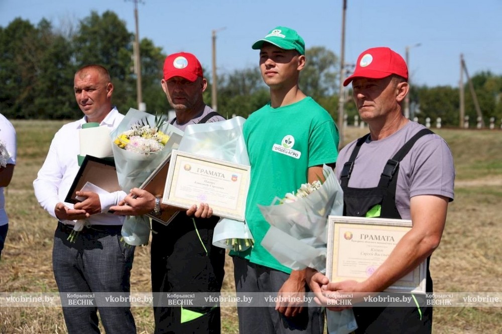 Комбайнеры в Кобринском районе. Фото: «Кобринский вестник»