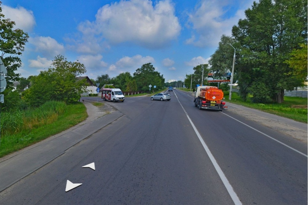 Место пересечения Ковельского шоссе с улицей Кирпичной в Бресте