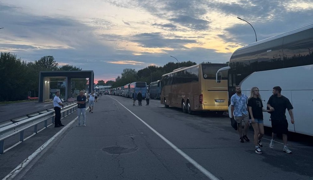 Очередь на выезде из Беларуси в Польшу 5 августа 2025 года. Фото из приграничного чата