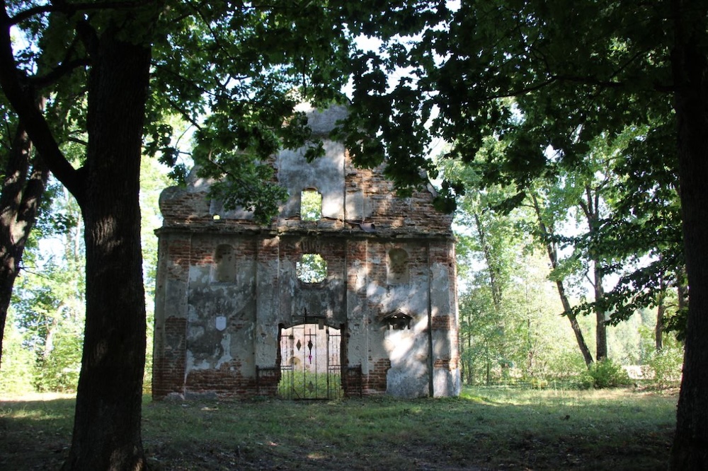 Руины костела Святого Духа в деревне Язвины Дрогичинского района. 