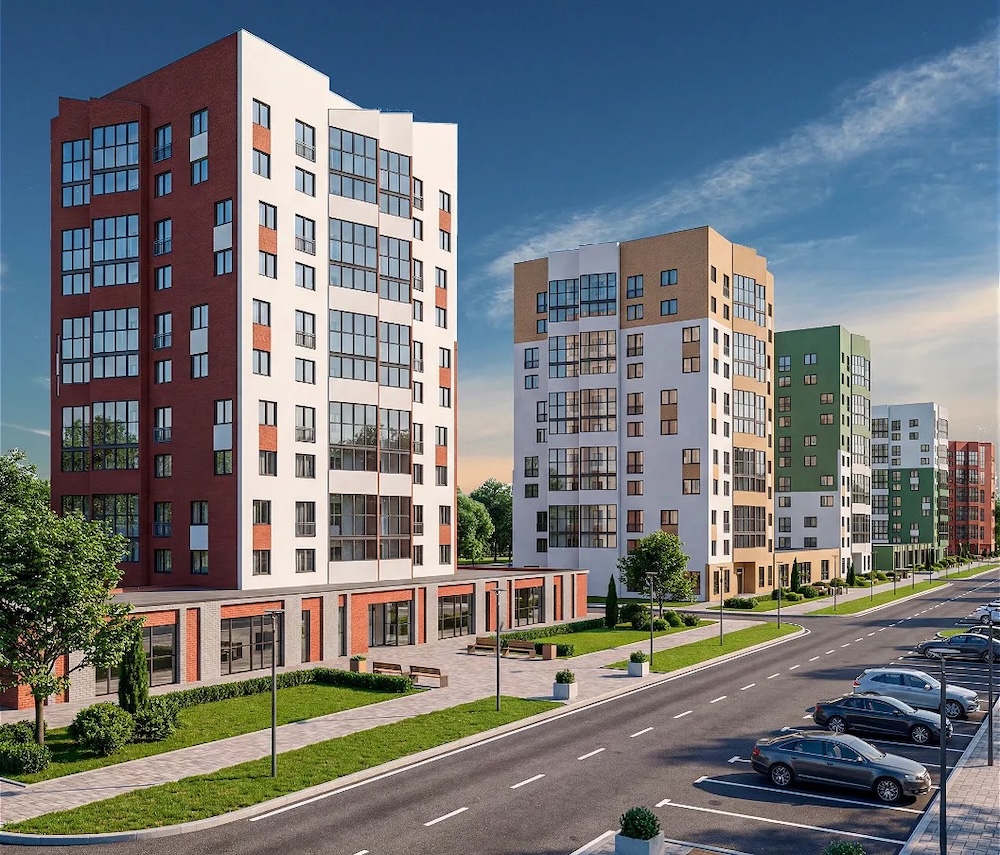 Проект новой жилой застройки в Бресте на Востоке.