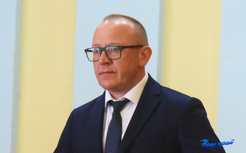 Андрей Мулярчик во время назначения руководителем птицефабрики «Дружба»
