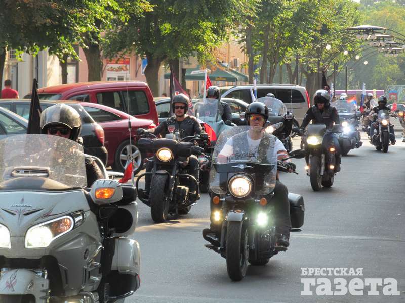 «Ночные волки» в Бресте в августе 2015 года